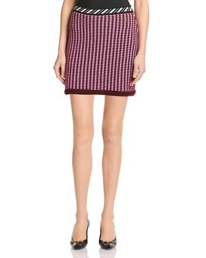 Versace Crocheted Wool Mini Skirt - Purple