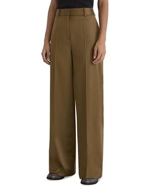 Reiss Petite Adie Wool Blend Wide Leg Pants - Green
