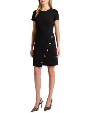 Santorelli Loni Short Sleeve A-Line Dress - Black