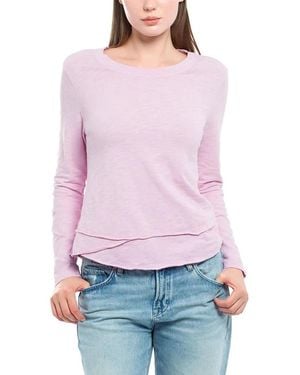 Wilt Long Sleeve Mock Layer Tee - Red