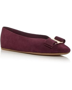 Salvatore Ferragamo Lilac Patent Leather Vara Bow Block Heel