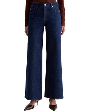 AG Jeans Saige Mid Rise Wide Leg Jeans - Blue