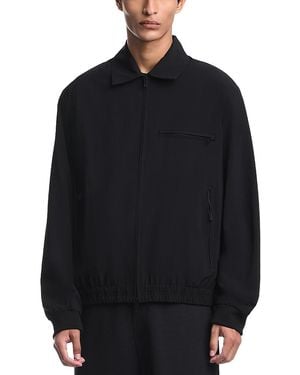 Emporio Armani Zipped Twill Blouson Jacket - Blue