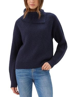 Karen Kane Split Neck Drop Sleeve Sweater - Blue