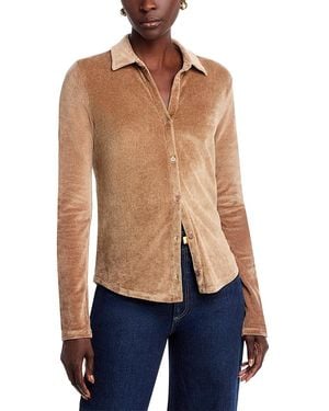 Majestic Filatures Velour Long Sleeve Shirt - Blue