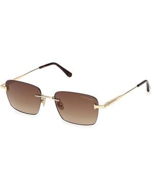 Tom Ford Jake Rectangular Sunglasses, 54Mm - White