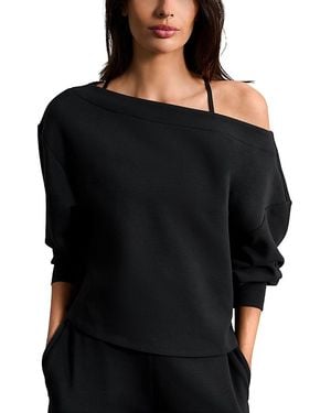 Rhone Dreamglow Boat Neck Top - Black
