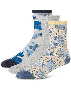 Ted Baker Dress Crew Socks, Set Of 3 - Blue