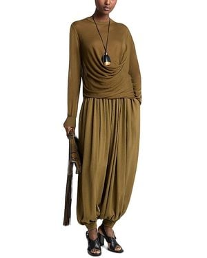 Michael Kors Asymmetric Drape Pullover Sweater - Green