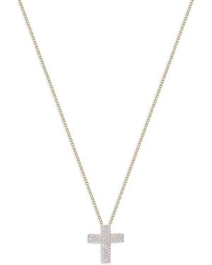 Phillips House 14K Diamond Infinity Cross Necklace, 16-18 - Metallic