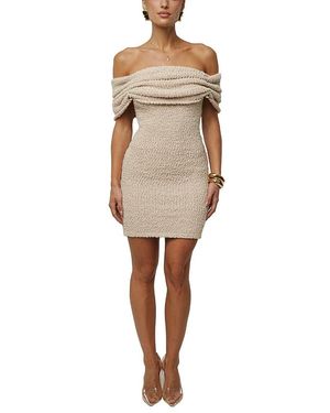 JLUXLABEL Pour Over Mini Dress - Natural