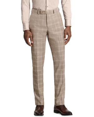 Ted Baker Winter Plaid Modern Fit Suit Pants - Natural