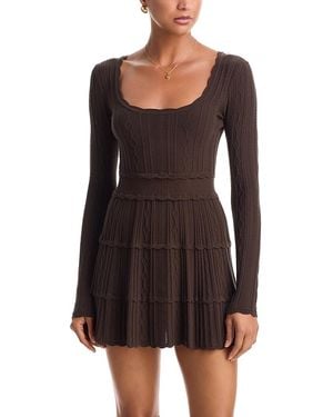 LoveShackFancy Lunelle Knit Mini Dress - Black