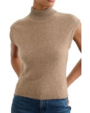 Toccin Sabina Cashmere Mock Neck Sweater - Brown