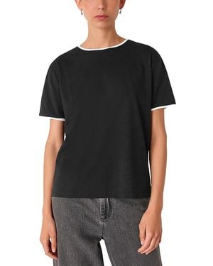 Whistles Tipped Tee - Black