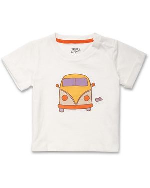 Mon Coeur Recycled Cotton Groovy Van T-Shirt - White