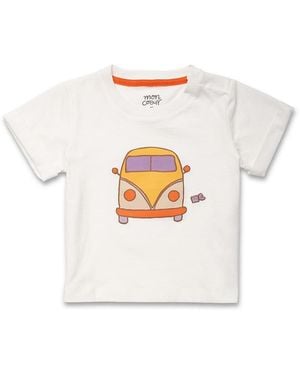 Mon Coeur Recycled Cotton Groovy Van T-Shirt - White