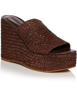 Aqua The Lotus X Platform Sandals - Brown