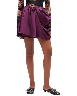 Ganni Draped Mini Skirt - Purple