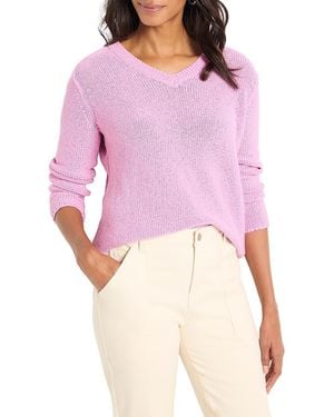 NIC+ZOE Crimpy Cord Sweater - Pink