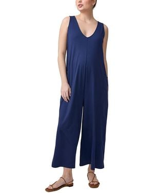 Ingrid & Isabel Sleeveless V-Neck Wide Leg Maternity Jumpsuit - Blue