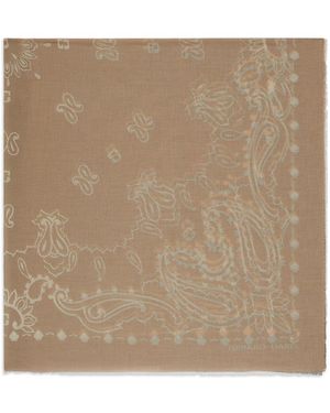 Gerard Darel Dorine Printed Cotton Scarf - Natural