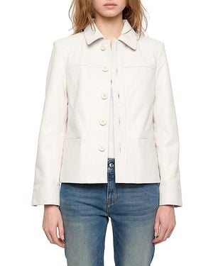 Zadig & Voltaire Liamys Leather Jacket - White