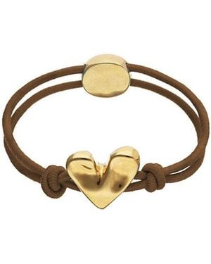 Uno De 50 Elastic Thread Bracelet With-Plated Heart - Metallic