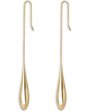 LIE STUDIO Lili Elongated Linear Drop Earrings - White