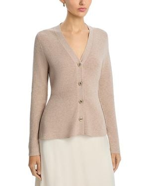 Sioni Peplum Hem Cardigan - Natural