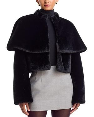 Et Ochs Vlad Faux Fur Cape Jacket - Blue
