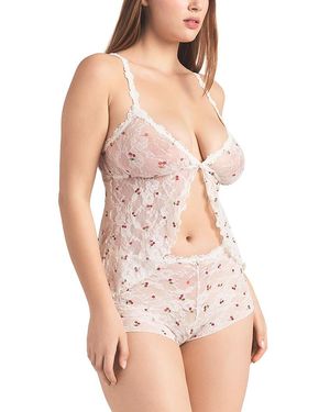 Skims Stretch Lace Babydoll Top - Pink