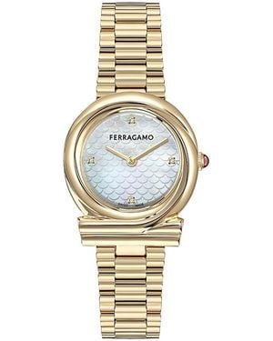 Ferragamo Gancini Twisted Watch, 32Mm - Metallic