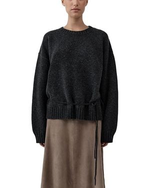 St. Agni Crewneck Wool Sweater - Black