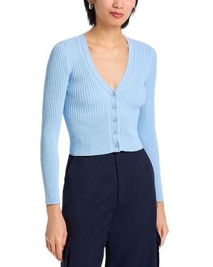 Jonathan Simkhai Ailany V Neck Cardigan Sweater - Blue