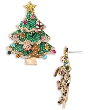 BaubleBar Oh Glitzmas Tree Earrings - Green