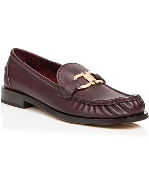 Ferragamo Maryan Gancini Loafers - Purple