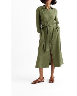 Seasalt Cornwall Whitsand Cove Midi Shirt Dress - Green