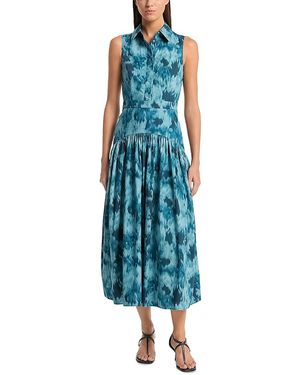 Michael Kors Michael Michael Kors Poplin Drop Waist Dress - Blue
