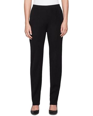 Misook Knit Straight-Leg Pants - Black