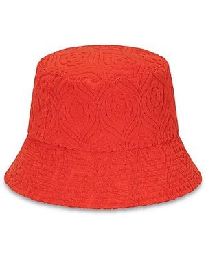 Lack of Color Palm Terry Cloth Bucket Hat - Red