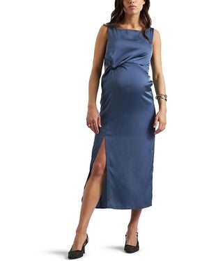 Ripe Maternity Chantel Twist Dress - Blue