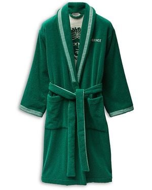 Versace Terry Medusa Jacquard Bathrobe - Green