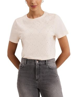 Phase Eight Jada Stud Tee - White