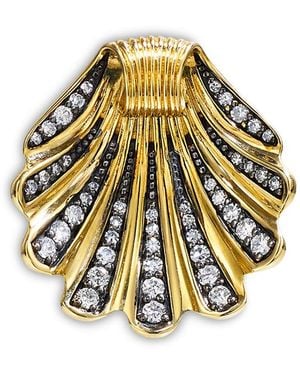 BY PARIAH 14K Diamond Shell Pendant, 0.33 Tcw - Metallic