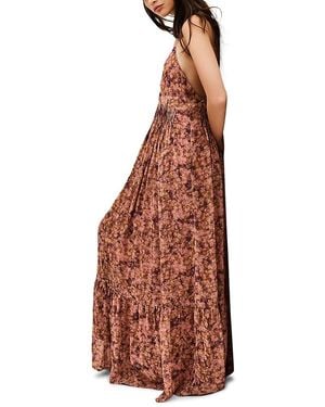Ba&sh Agnes Printed Maxi Dress - Red