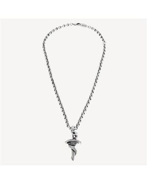 Balenciaga Goth Snake Necklace - White