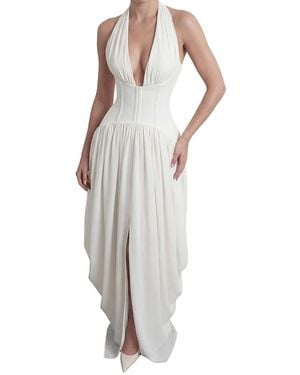 HEIRESS BEVERLY HILLS The Halter Corset Gown - White