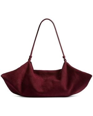 Altuzarra Origami Suede Shoulder Bag - Purple