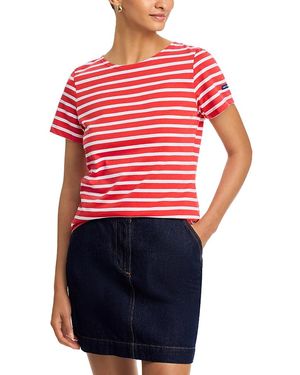 Saint James Etrille Ii Striped Tee - Red